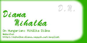diana mihalka business card