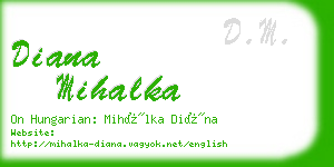 diana mihalka business card